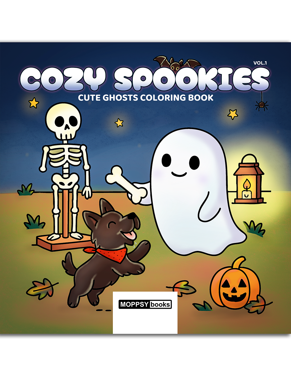 Cover des Buches 'Cozy Spookies: Cute Ghost Coloring Book'