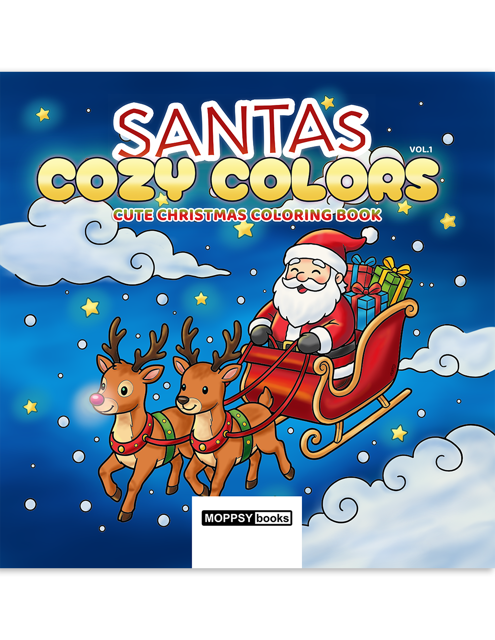 Cover des Buches 'Santa's Cozy Colors: Cute Christmas Coloring Book'